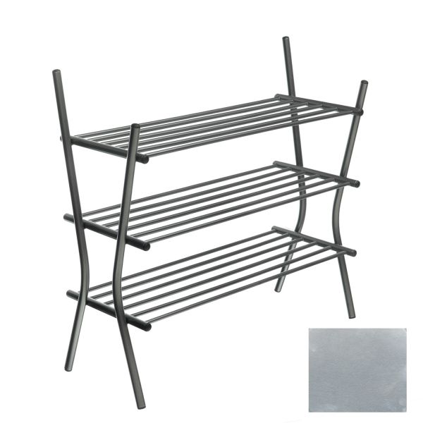 Полка для обуви ZEBRA 3, 75x69x28см, алюминиевый металлик