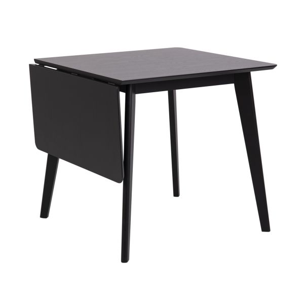 Ēdamistabas galds ROXBY 80/120x80xH76cm, melns
