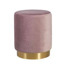 Kāju soliņš LA PERLA D35xH42cm, materiāls: samta audums, krāsa: vecrozā
