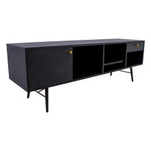 TV galds LUXEMBOURG 150x40xH50cm, melns / varš