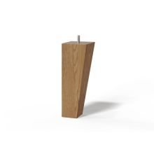 Wooden leg conical tilt H18cm, 4pcs, oiled oak