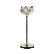 Svečturis CHANLE H20.5cm, pelēks