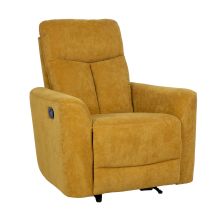 Recliner armchair GEMMA with manual mechanism, dark yellow