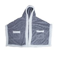 Pleds ar kapuci MONNA pelēks