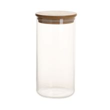 Glass jar JARA D8,3xH17cm 1000ml with bamboo lid