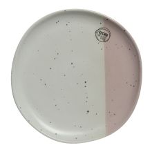 Plate LUVE D27cm, white and pink