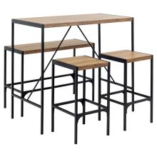 Bāra galds BAHAMAS 120x60xH105cm, dabīgs