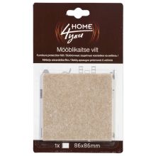 Furniture protective felt pad 86x86mm, 1pc, beige
