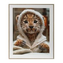 Kanva ar rāmi WALLY 40x50cm, geparda mazulis
