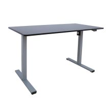 Rakstāmgalds ERGO OPTIMAL ar 1 motoru 120x60xH71-116cm, melns/sudrabaini pelēks