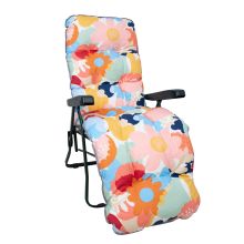 Deck chair BADEN-BADEN nordic floral pad