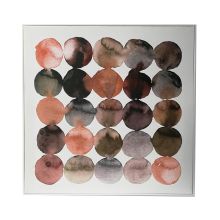 Wall art WALLY 60x60cm, brown abstract circles