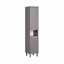 Tall bathroom cabinet 357, 30x33xH141cm, grey