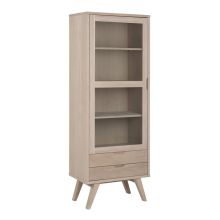 Glass cabinet A-LINE 72x42xH190cm, oak