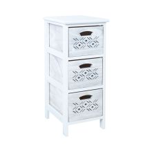 Chest of drawers MIHKLI with 3 storage units 26x32x63cm, white