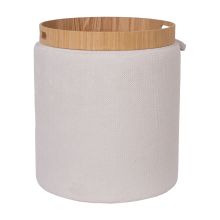 Tumba / galds HIRO D34,5xH37cm, balts, ar uzglabāšanās vietu un paplāti