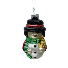 Christmas ornament JOY SNOWMAN 8.5cm, glass
