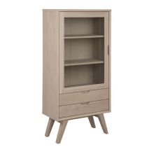 Glass cabinet A-LINE 72x36xH145cm, oak