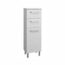 Apakšējais vannas istabas skapis 312, 30x33xH100,5cm, balta glancēta