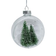 Ziemassvētku rotājums JOY TREE GREEN D8cm, stikls