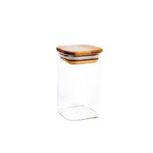 Glass jar THERON 6x6xH10cm with a lid, square