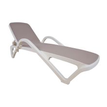 Deck chair RESORT beige plastic
