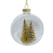 Ziemassvētku rotājums JOY TREE GOLD D8cm, stikls
