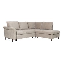 Corner sofa bed LINDY RC, light brown