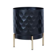 Flowerpot DEIA D21xH26cm, black/golden