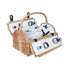 Picnic basket for 4 people, 47x31xH23/28/38cm