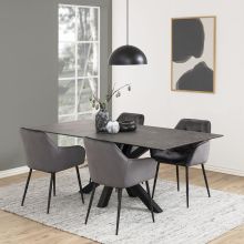 Dining table HEAVEN 200x100xH75,5cm, black
