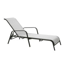 Deck chair DUBLIN silver grey