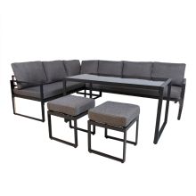Garden furniture set LEIPZIG table, corner sofa, 2 ottomans