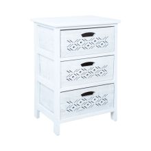 Chest of drawers MIHKLI with 3 storage units 40x29x58cm, white