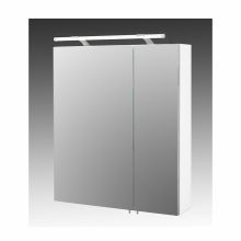 Mirror cabinet with LED lighting DORINA 60x16xH71cm, white gloss