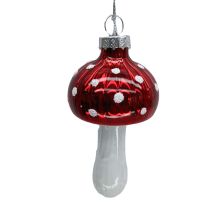 Christmas ornament JOY MUSHROOM 9cm, glass