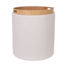 Tumba / galds HIRO D39xH44cm, balts, ar uzglabāšanās vietu un paplāti