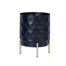 Flowerpot DEIA D18xH24cm, black/golden