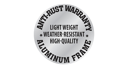 Aluminum frame – anti-rust warranty